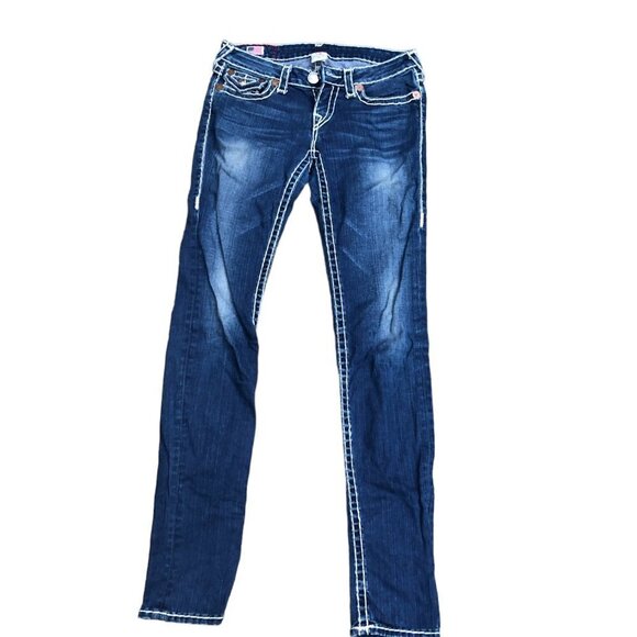 Vintage True Religion Jeans Size 28 JULIE SUPER T Blue - Picture 3 of 6